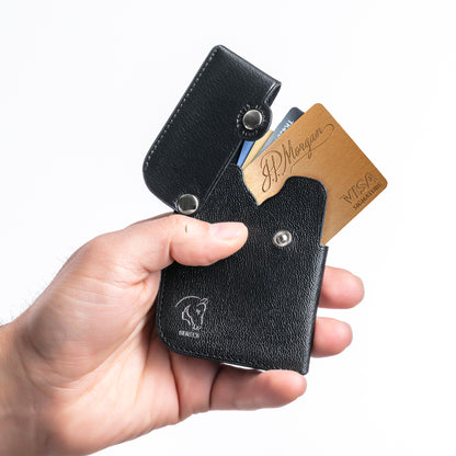 Serel's Slim Minimalist Zinger Snap Closure Wallet for Men